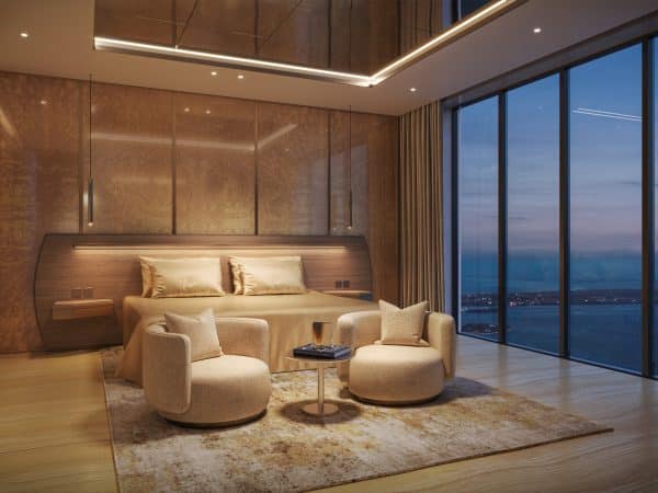 888 Brickell, Dolce&Gabbana, Gold Bedroom, JDS Development Group, by LL&Co