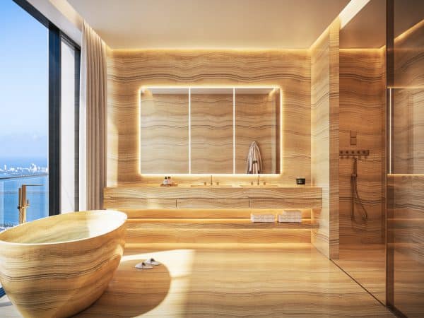 888 Brickell, Dolce&Gabbana, Miami, Bathroom, Bathroom Gold, JDS Development Group, by LL&Co
